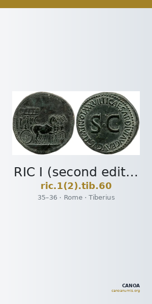 RIC I (second edition) Tiberius 60 — CANOA