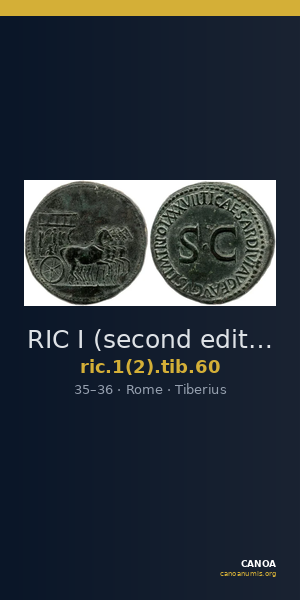 RIC I (second edition) Tiberius 60 — CANOA