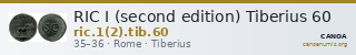 RIC I (second edition) Tiberius 60 — CANOA
