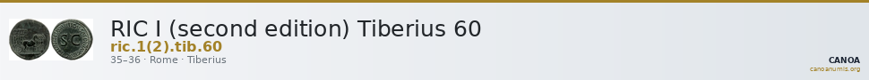 RIC I (second edition) Tiberius 60 — CANOA