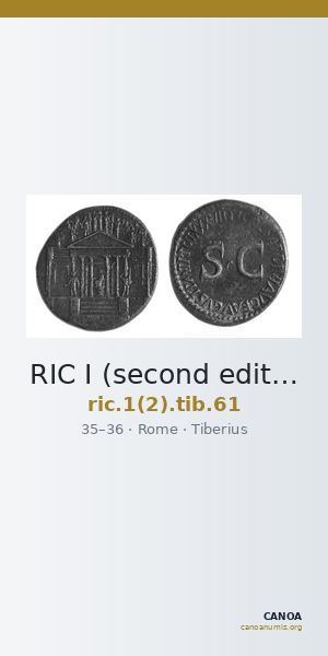 RIC I (second edition) Tiberius 61 — CANOA