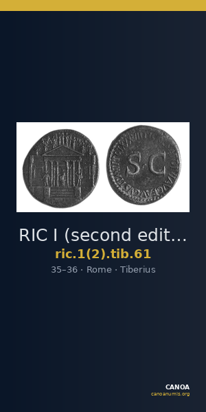 RIC I (second edition) Tiberius 61 — CANOA