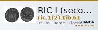 RIC I (second edition) Tiberius 61 — CANOA
