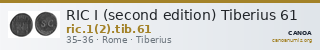RIC I (second edition) Tiberius 61 — CANOA