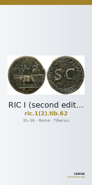 RIC I (second edition) Tiberius 62 — CANOA