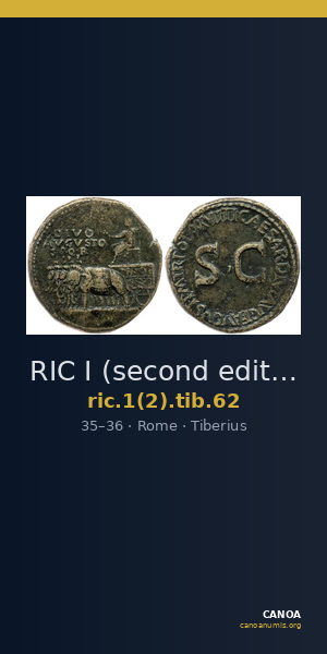 RIC I (second edition) Tiberius 62 — CANOA