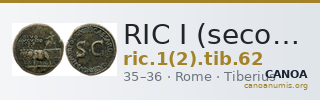 RIC I (second edition) Tiberius 62 — CANOA