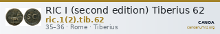 RIC I (second edition) Tiberius 62 — CANOA