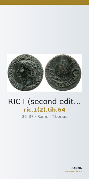 RIC I (second edition) Tiberius 64 — CANOA