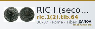 RIC I (second edition) Tiberius 64 — CANOA
