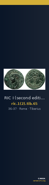 RIC I (second edition) Tiberius 65 — CANOA