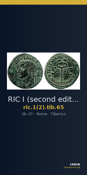 RIC I (second edition) Tiberius 65 — CANOA