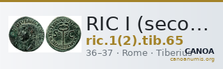 RIC I (second edition) Tiberius 65 — CANOA
