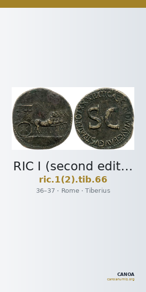 RIC I (second edition) Tiberius 66 — CANOA