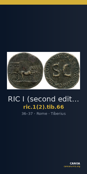 RIC I (second edition) Tiberius 66 — CANOA