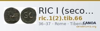 RIC I (second edition) Tiberius 66 — CANOA
