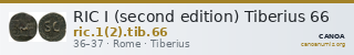 RIC I (second edition) Tiberius 66 — CANOA