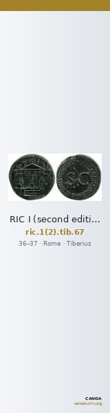 RIC I (second edition) Tiberius 67 — CANOA