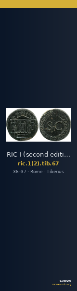 RIC I (second edition) Tiberius 67 — CANOA