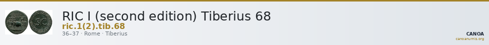 RIC I (second edition) Tiberius 68 — CANOA
