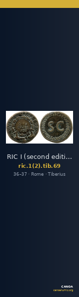 RIC I (second edition) Tiberius 69 — CANOA