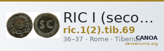 RIC I (second edition) Tiberius 69 — CANOA