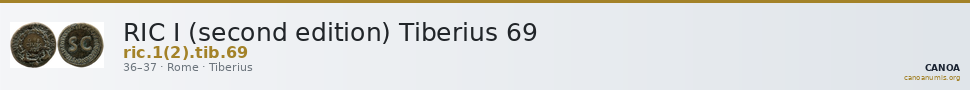 RIC I (second edition) Tiberius 69 — CANOA