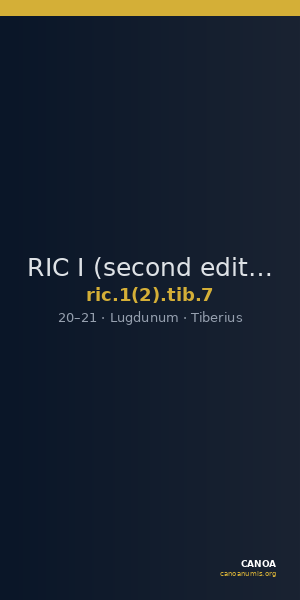 RIC I (second edition) Tiberius 7 — CANOA
