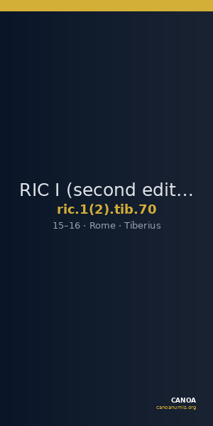RIC I (second edition) Tiberius 70 — CANOA