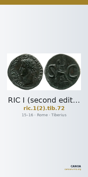 RIC I (second edition) Tiberius 72 — CANOA