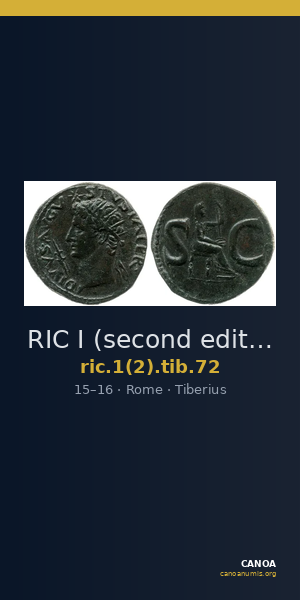 RIC I (second edition) Tiberius 72 — CANOA