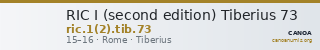 RIC I (second edition) Tiberius 73 — CANOA