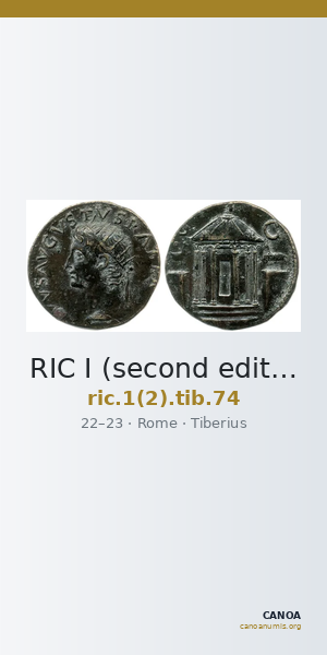 RIC I (second edition) Tiberius 74 — CANOA