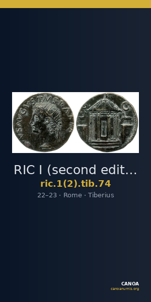 RIC I (second edition) Tiberius 74 — CANOA
