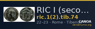 RIC I (second edition) Tiberius 74 — CANOA