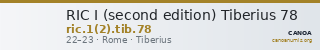RIC I (second edition) Tiberius 78 — CANOA