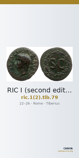 RIC I (second edition) Tiberius 79 — CANOA