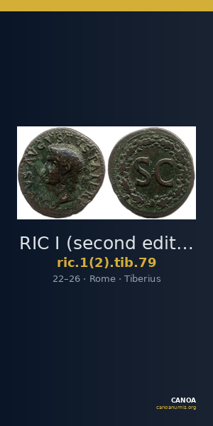 RIC I (second edition) Tiberius 79 — CANOA