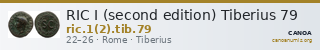 RIC I (second edition) Tiberius 79 — CANOA