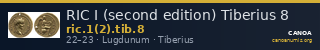 RIC I (second edition) Tiberius 8 — CANOA