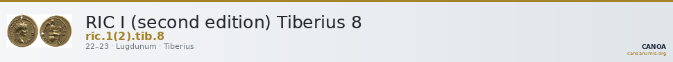 RIC I (second edition) Tiberius 8 — CANOA