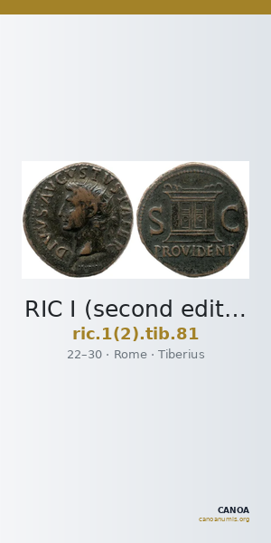 RIC I (second edition) Tiberius 81 — CANOA