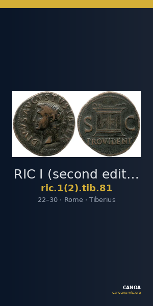 RIC I (second edition) Tiberius 81 — CANOA