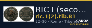 RIC I (second edition) Tiberius 81 — CANOA