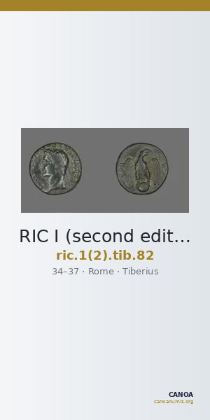 RIC I (second edition) Tiberius 82 — CANOA