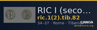 RIC I (second edition) Tiberius 82 — CANOA