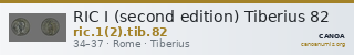 RIC I (second edition) Tiberius 82 — CANOA