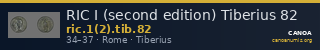 RIC I (second edition) Tiberius 82 — CANOA