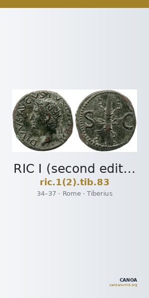 RIC I (second edition) Tiberius 83 — CANOA