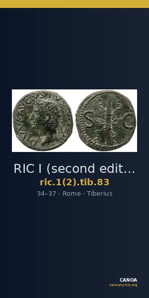 RIC I (second edition) Tiberius 83 — CANOA